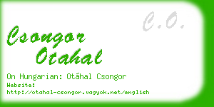 csongor otahal business card